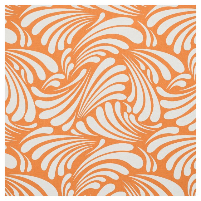 Art nouveau Orange Tyg (Provkarta)