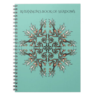 Art Nouveau Orm Bok om Skuggor Whimsigoth Anteckningsbok