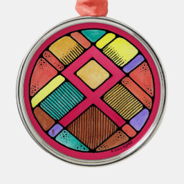 Art nouveau Othala Rune of Ancestry Julgransprydnad Metall