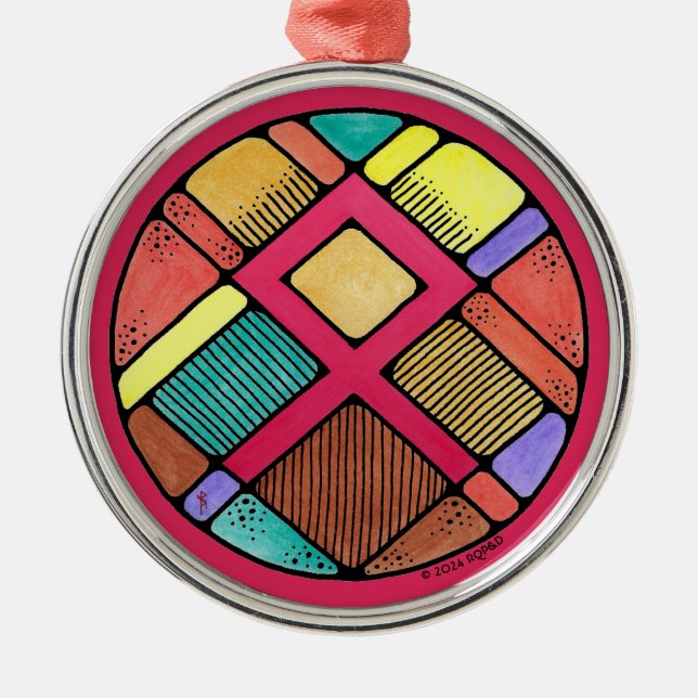 Art nouveau Othala Rune of Ancestry Julgransprydnad Metall (Framsidan)