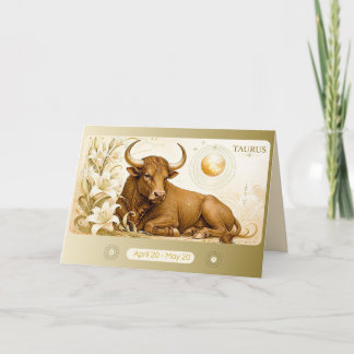 Art Nouveau Oxen Zodiakalluckkort Tack Kort