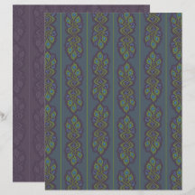 Art Nouveau Påfågel Scrapbookpapper