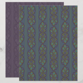 Art Nouveau Påfågel Scrapbookpapper
