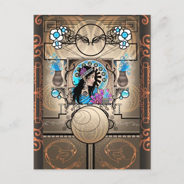 Art nouveau Painting Samaritan Woman Vykort (Framsida)