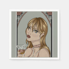 Art nouveau pappersservett