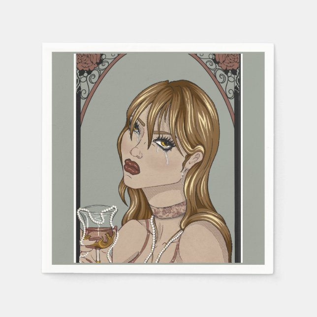 Art nouveau pappersservett (Framsidan)