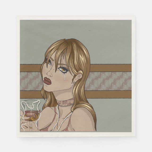 Art nouveau pappersservett (Framsidan)