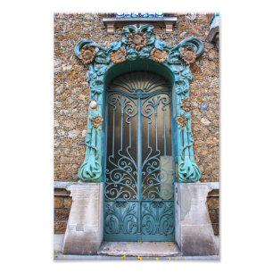 Art nouveau Paris dörr Sunblommor nr 14 - Fototryck