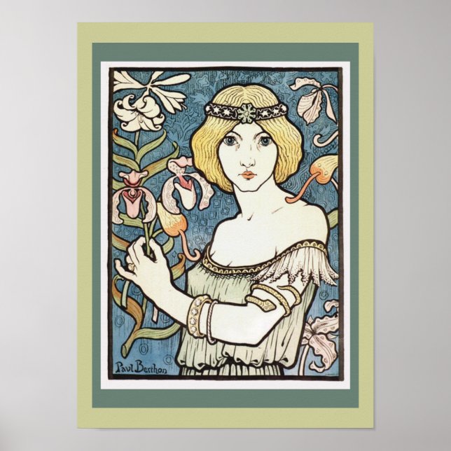 Art nouveau ~ Paul Berthon Poster (Framsidan)