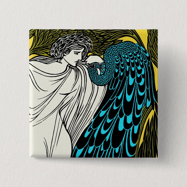 Art nouveau Peacock Artwork - Kiss Knapp (Framsida)