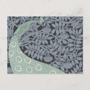 Art nouveau Peacock Classic Vintage Bird Vykort