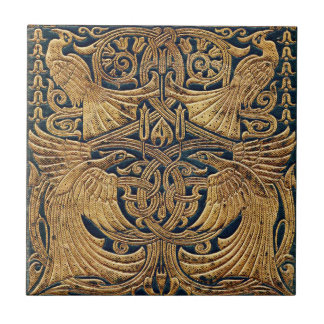 Art nouveau Peacock Kakelplatta