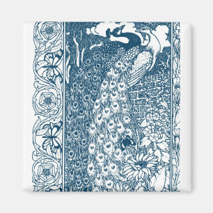 Art nouveau Peacock Magnet