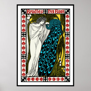 Art nouveau Peacock Poster av Will H. Bradley