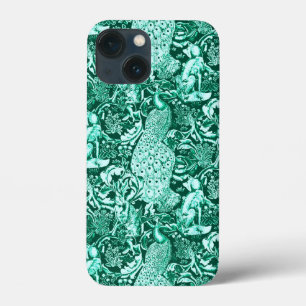 Art nouveau Peacock Print, Turquise och Aqua