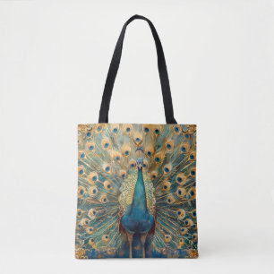 Art nouveau Peacock Tygkasse