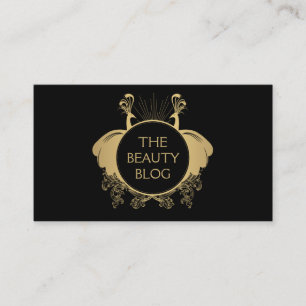 Art nouveau Peacocks Logotyp Beauty Bloggare Visitkort