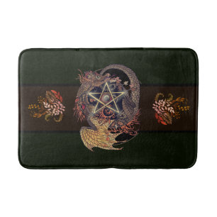 Art nouveau Pentacle Dragon Badrumsmatta