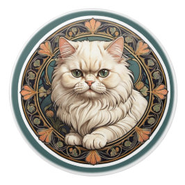 Art nouveau persisk katt knopp