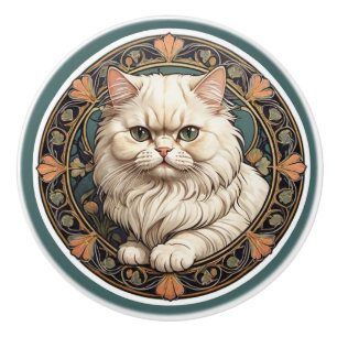 Art nouveau persisk katt knopp