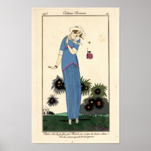 Art nouveau Petite robe de Jardin Poster