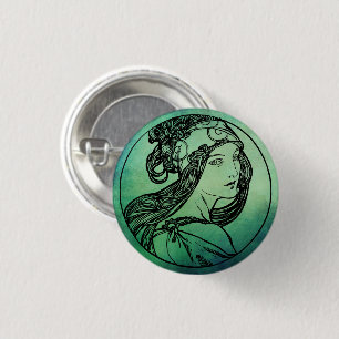 Art nouveau Pinback-knapp Knapp