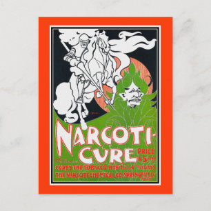 Art nouveau Poscard: Narcoti-Cure av Will Bradley Vykort