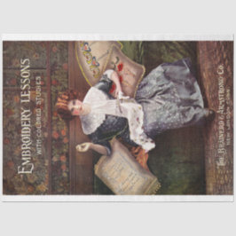 Art nouveau Poster 26 frigångssida för brodery Sew