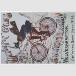 Art nouveau Poster avskärmning av olympisk cykel