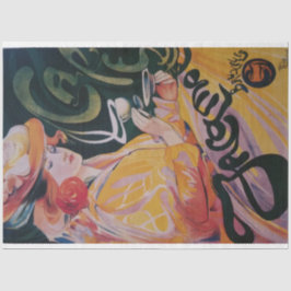 Art nouveau Poster Dam Decoupage