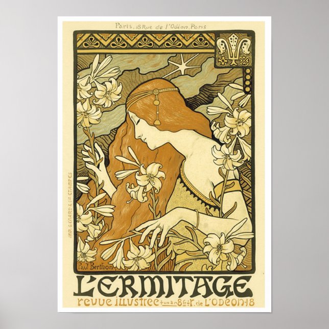 Art nouveau Poster design Poster 13 x 18 (Framsidan)