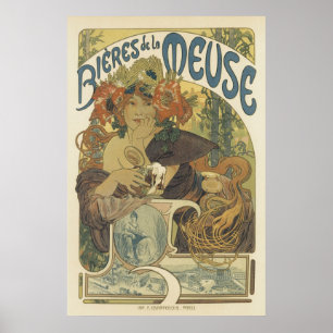 Art nouveau Poster - Fransk Beauty