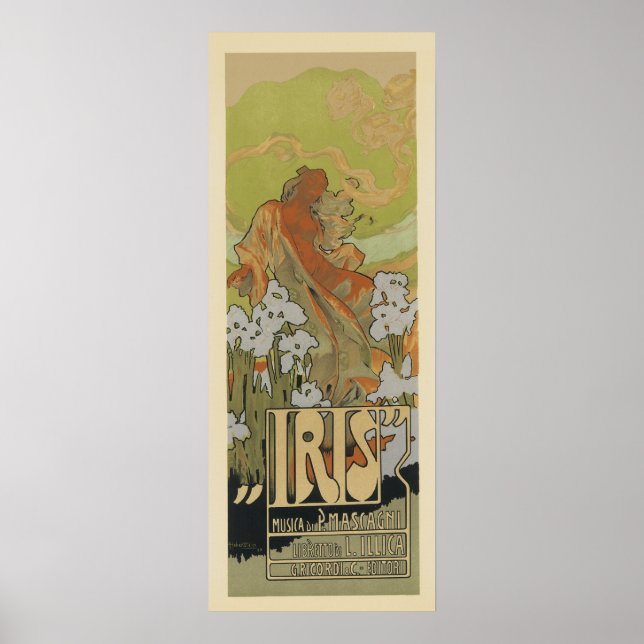 Art nouveau Poster - Iris (Framsidan)