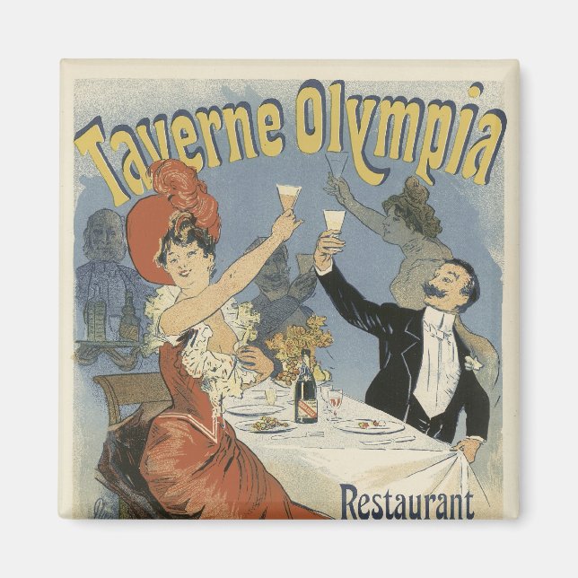 Art nouveau Poster magneter - Restaurant (Framsidan)