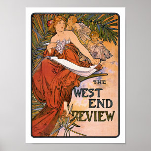 Art nouveau Poster: Mucha - Väster End Review Poster