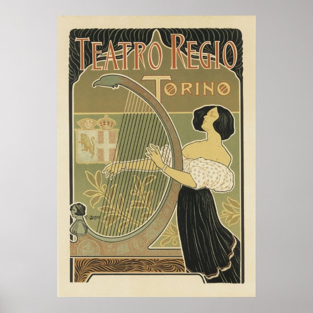 Art nouveau Poster - Teatro Regio (Framsidan)