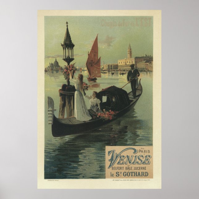 Art nouveau Poster - Venedig/Paris (Framsidan)