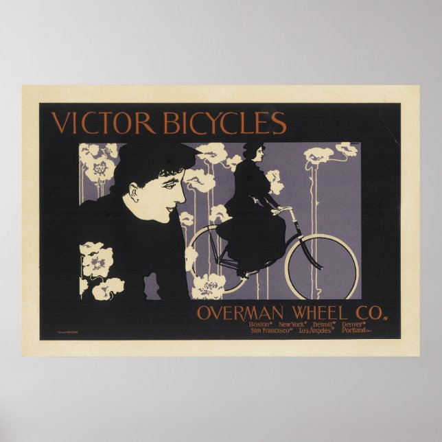 Art nouveau Poster - Victor Bicycles (Framsidan)