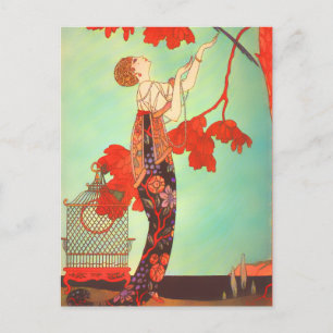 Art nouveau Poster Vykort