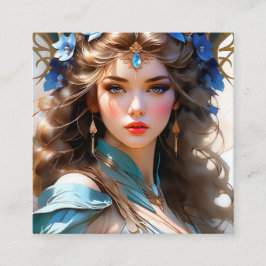 Art nouveau präglades av en återgång till naturali fyrkantigt visitkort