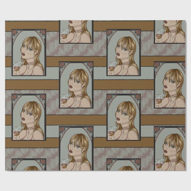 Art Nouveau Presentpapper (Platt)