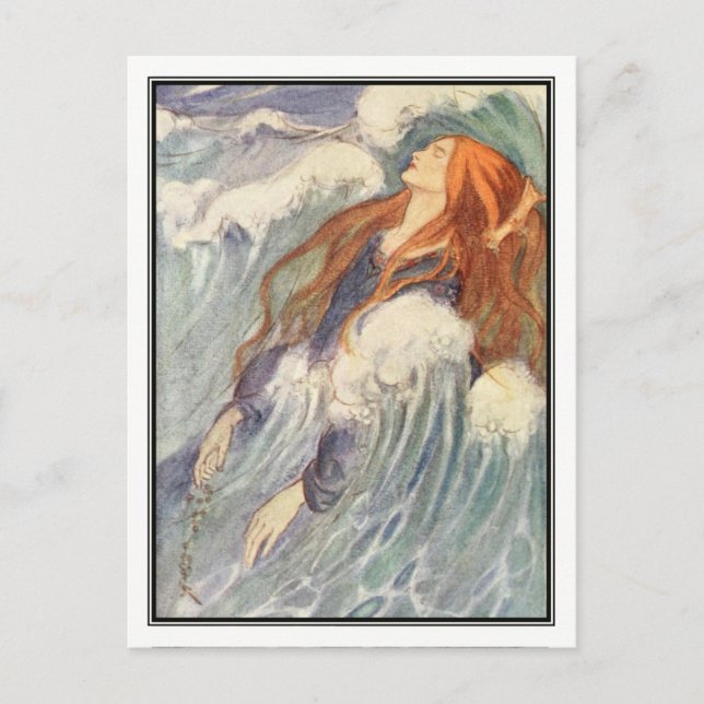 Art nouveau Princess av Florence Harrison Vykort (Framsida)