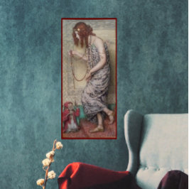 Art nouveau prinsessan och hennes apmålning poster