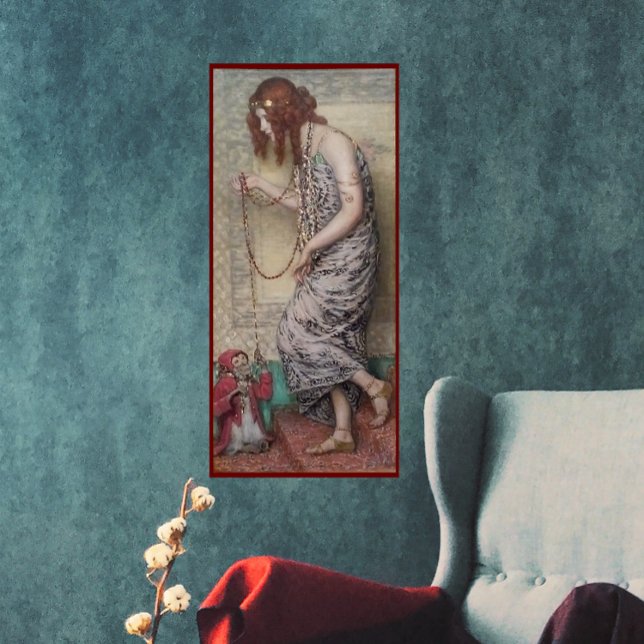 Art nouveau prinsessan och hennes apmålning poster (Skapare uppladdad)