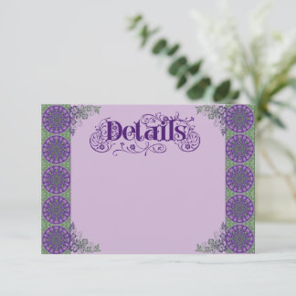 Art Nouveau Purple Thistle Wheel Tilläggskort