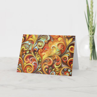 Art Nouveau: Radiant Baroque twirls greetings card Kort