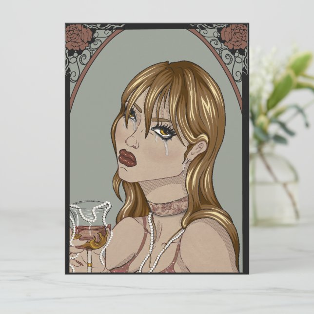 Art Nouveau Rådkort (Stående Fram)