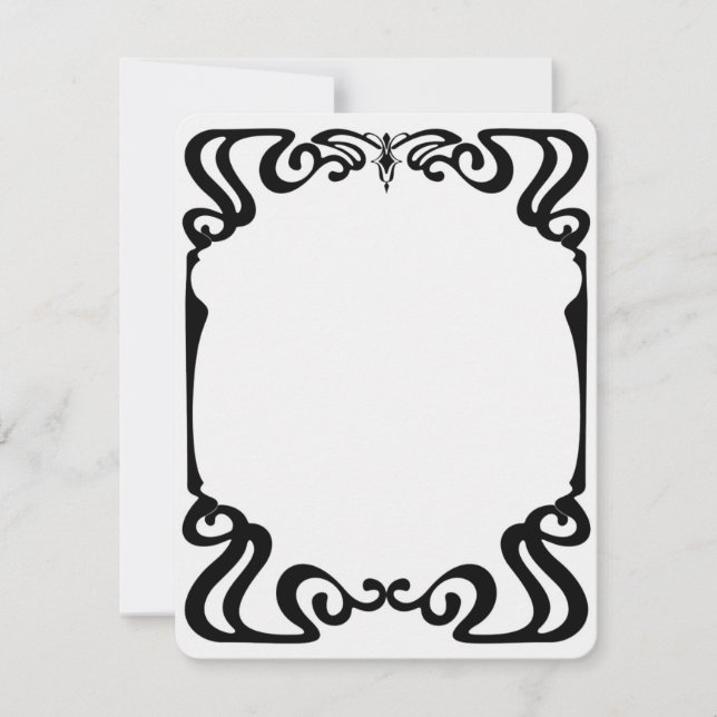 Art nouveau ram inbjudningar (Framsida)