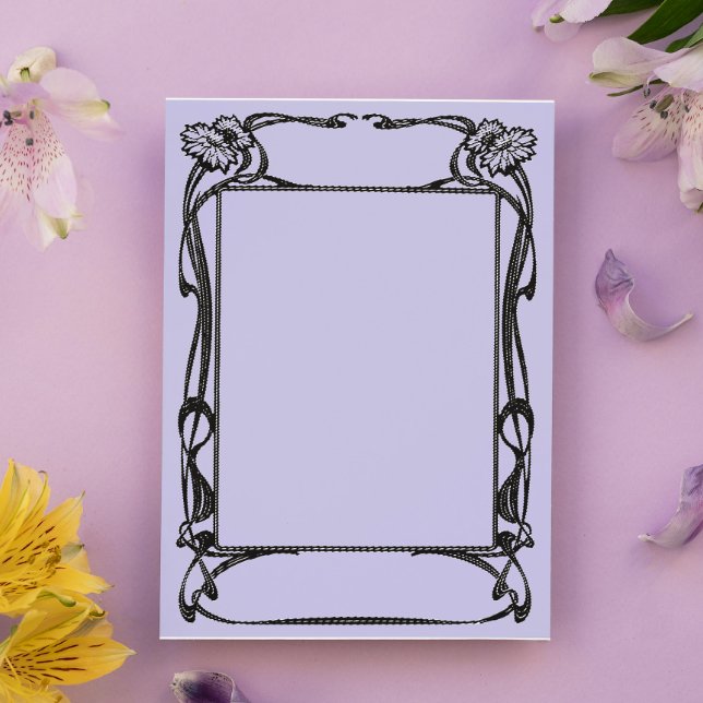 Art nouveau ram inbjudningar (Skapare uppladdad)