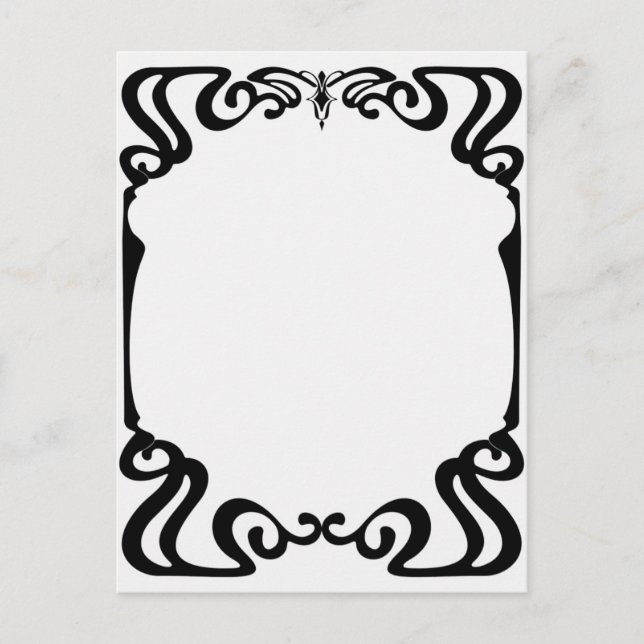 Art nouveau ram vykort (Framsida)